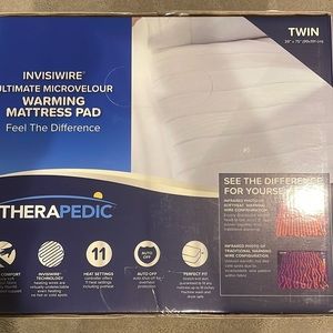 Therapedic heated mattress pad in twin size